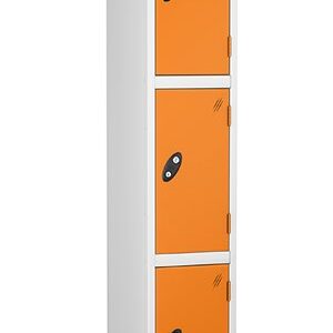 probe 3doors steel locker orange