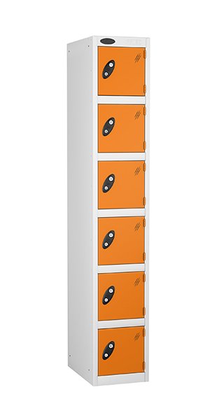 probe 6doors steel locker orange