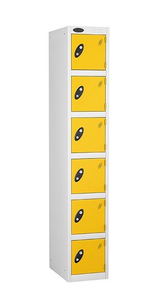 probe 6doors steel locker yellow