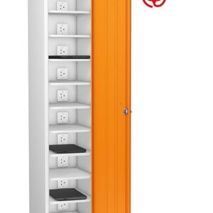 probe orange lapbox locker with 10 compartments