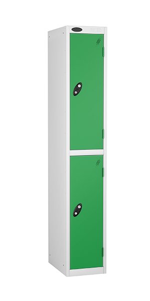 probe two door steel locker green